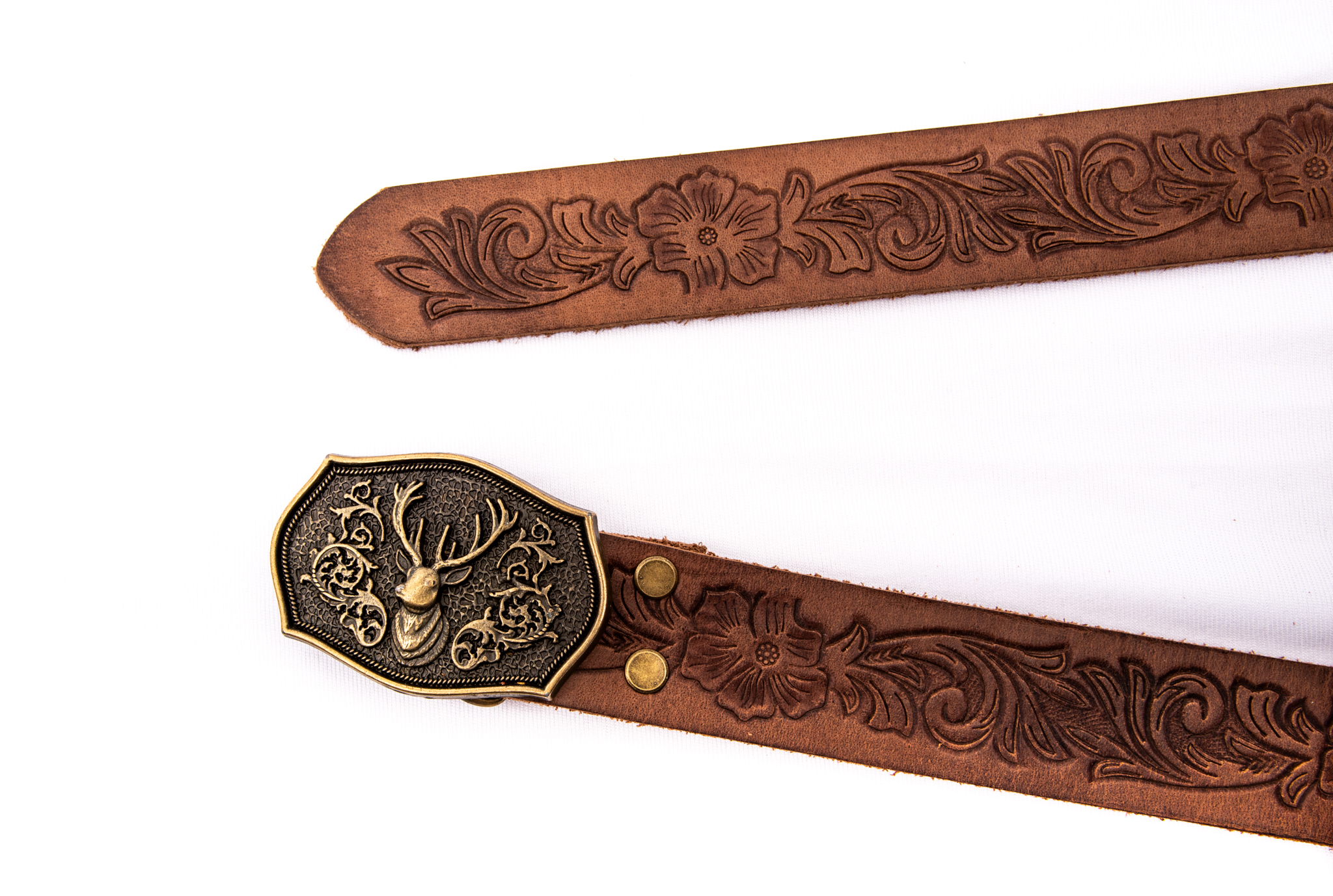 TROT Highland Stag – Embossed Buffalo Leather Belt - Image 7