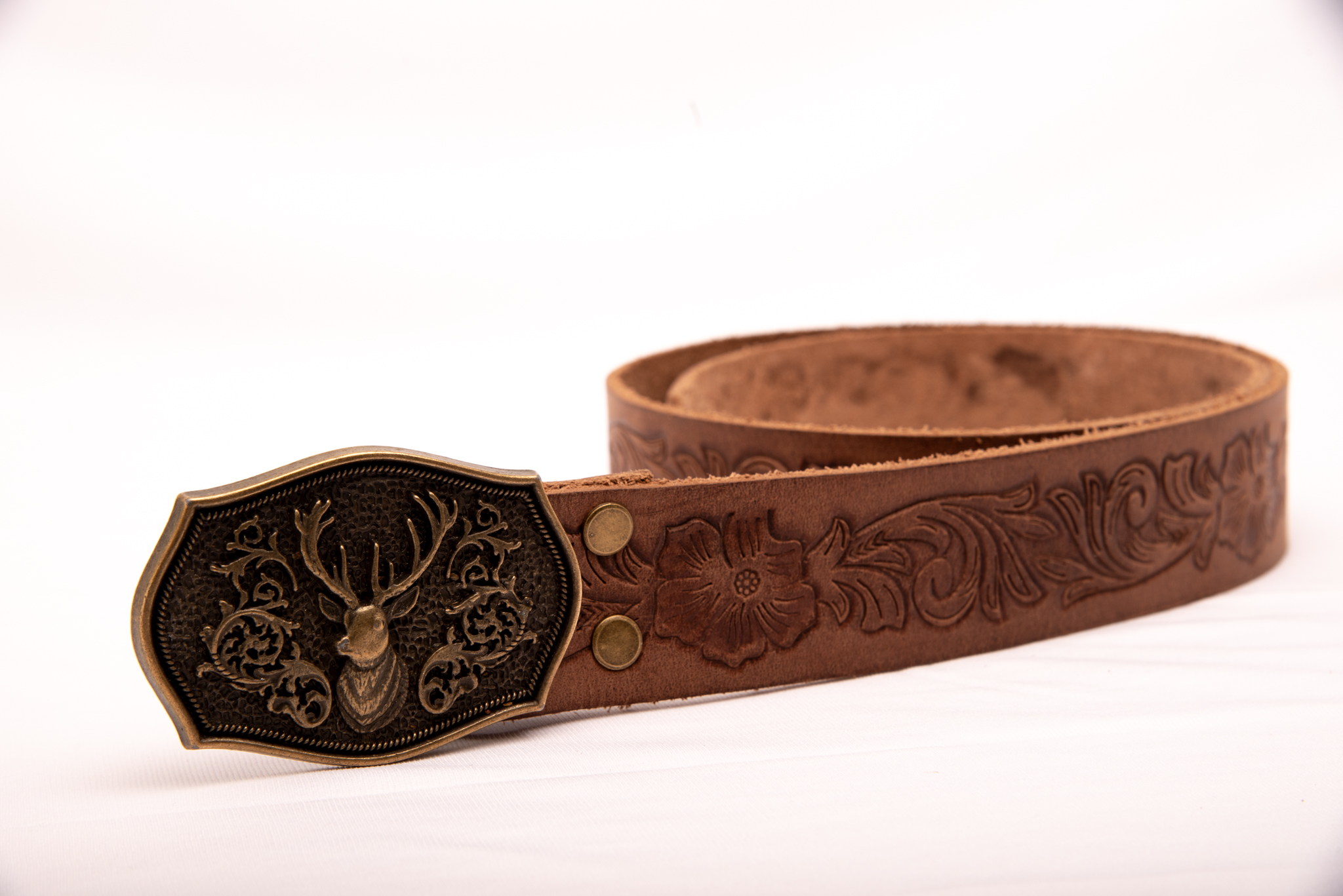 TROT Highland Stag – Embossed Buffalo Leather Belt - Image 5