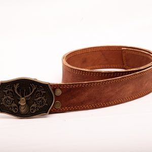Alternative view of TROT Alpine Crest – Naturally Tanned Goat Leather Belt