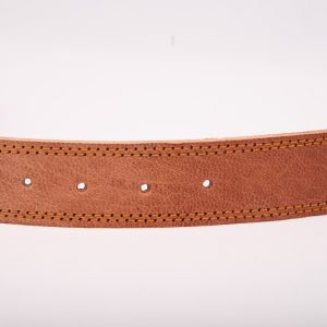 TROT Forest Clash – Goat Leather Belt with Embossed Oval Buckle - Image 4