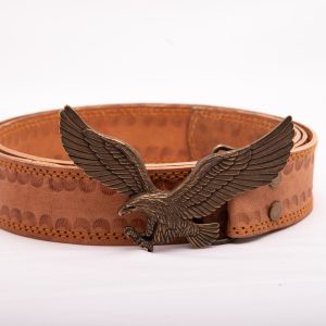 TROT Sky Sovereign – Eagle Buckle Embossed Leather Belt