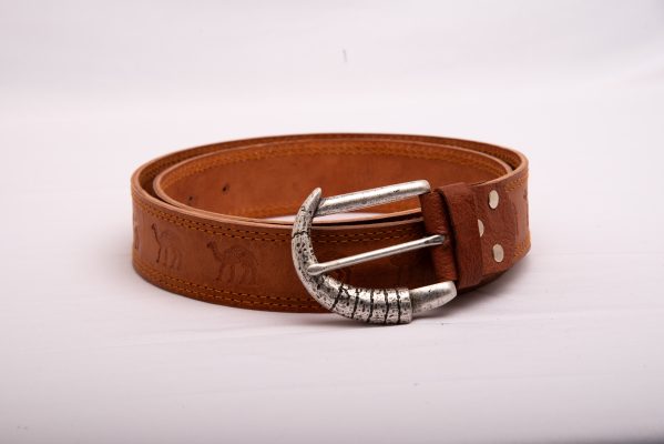 TROT Dune Trail – Camel Embossed Goat Leather Belt