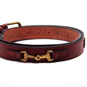 TROT Heritage Reins – Horse Bit Embossed Buffalo Leather Belt - Image 3