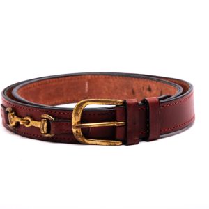 TROT Heritage Reins – Horse Bit Embossed Buffalo Leather Belt