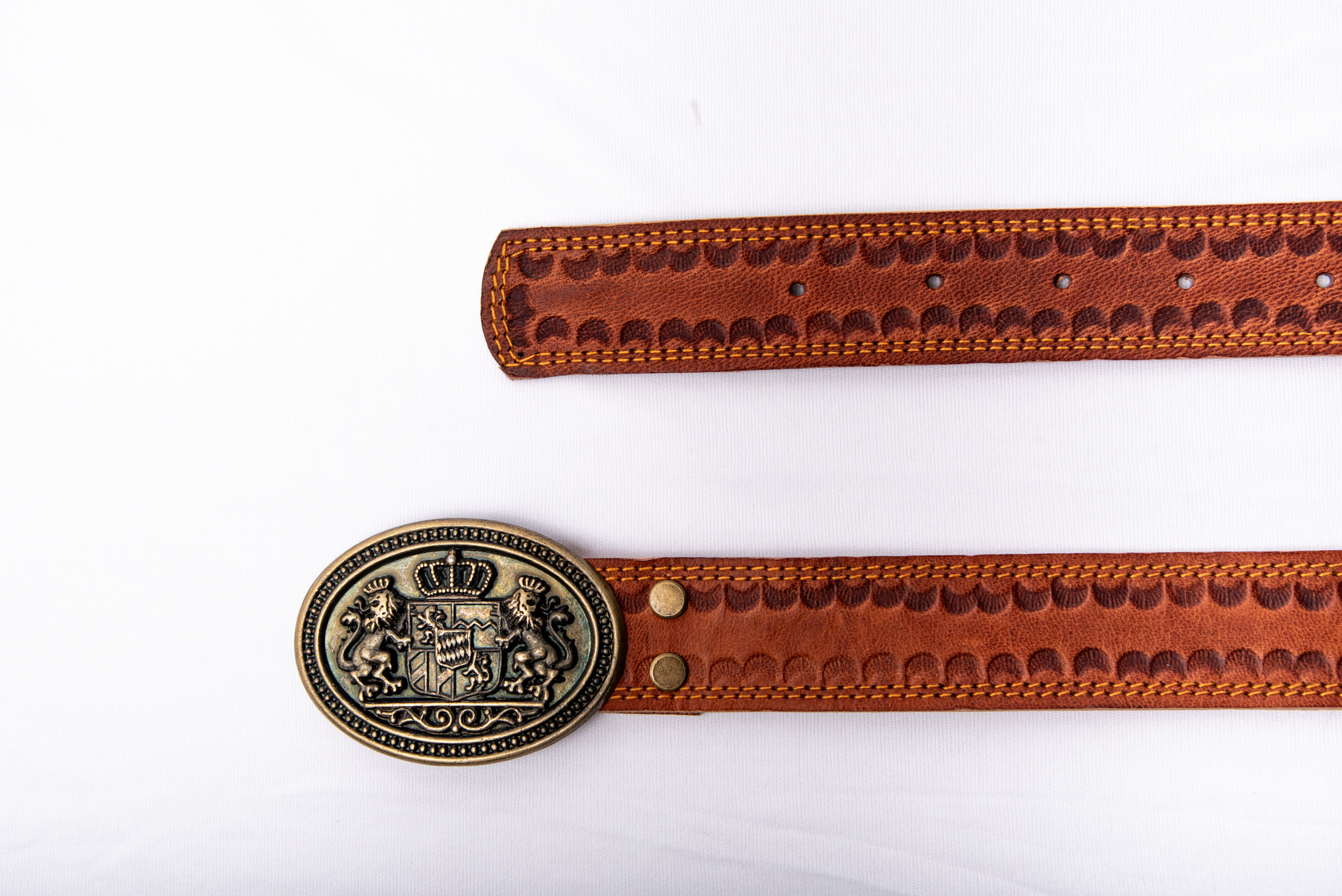 TROT Royal Crest – Embossed Goat Leather Heritage Belt - Image 3