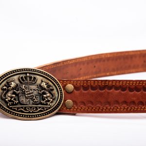 TROT Royal Crest – Embossed Goat Leather Heritage Belt