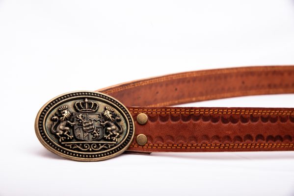 TROT Royal Crest – Embossed Goat Leather Heritage Belt