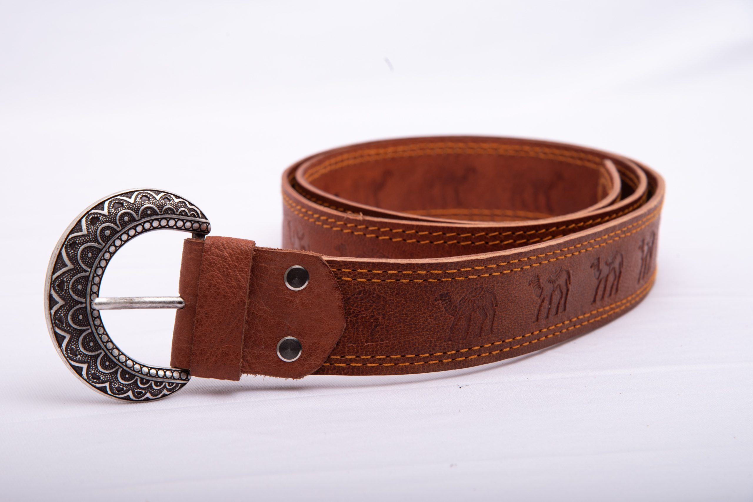 TROT Sand Whisper – Mandala Buckle Camel Embossed Belt - Image 4